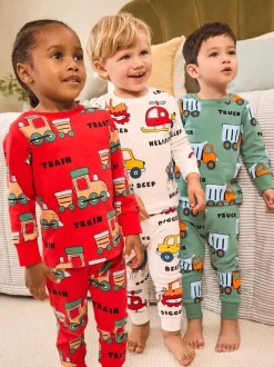 Multicolore - Lot de 3 pyjamas Snuggle courts (9mois-10ans)