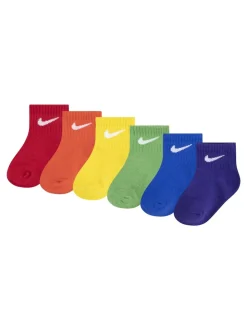 Multicolore - Lot de chaussettes de cheville Nike Swoosh pour bébé 6