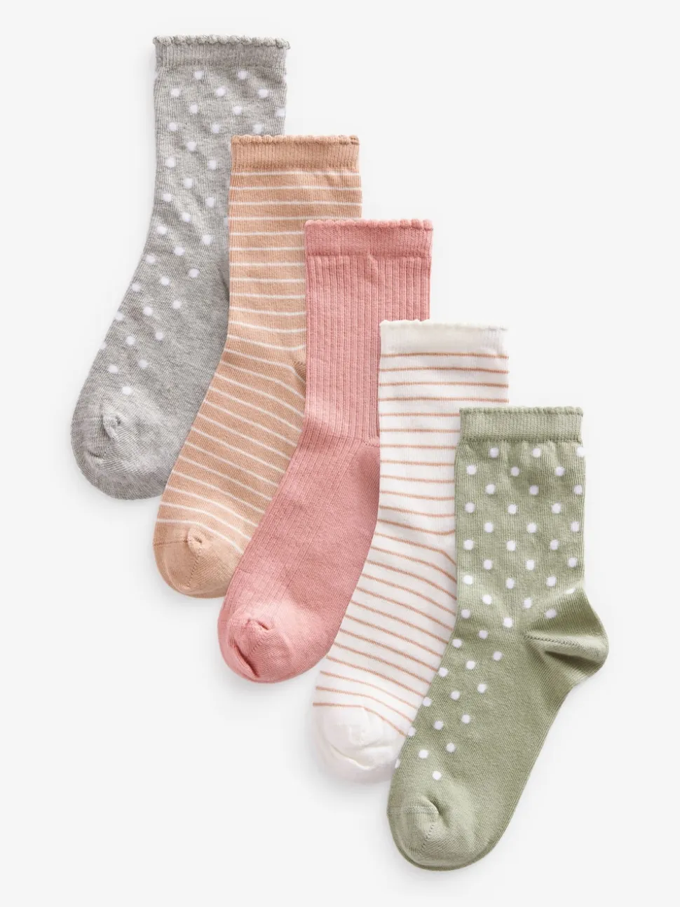 Multicolore - Paquet de 5 chaussettes de cheville en coton riche