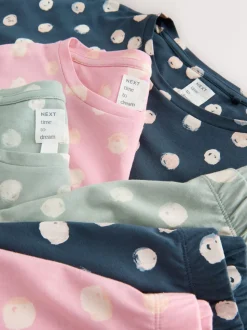 Multicolore à pois - Pyjama à manches longues 3 Pack