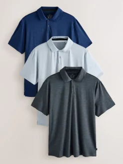 Multicolore - Polo d'entraînement Active Golf Mesh Hauts 3 Pack