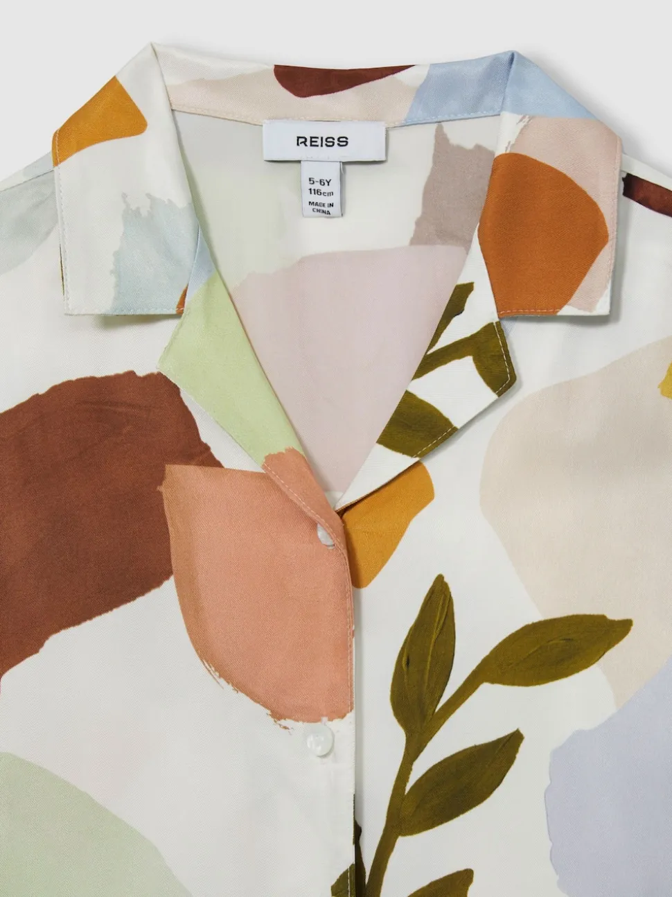 Multicolore - Reiss Tommi Chemises à col cubain imprimé