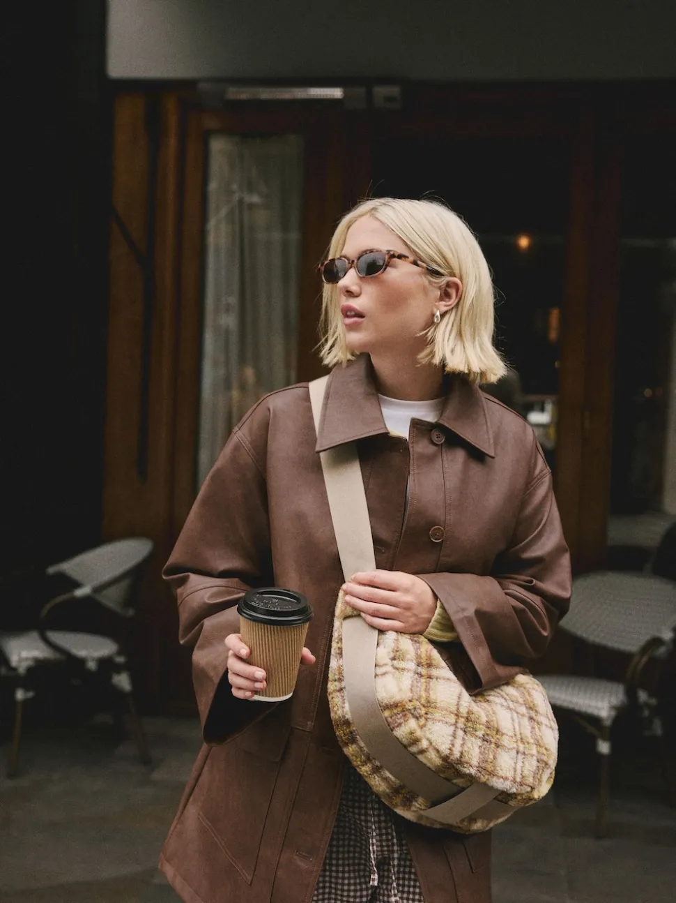 Multicolore - Sac à bandoulière à carreaux Borg Sling