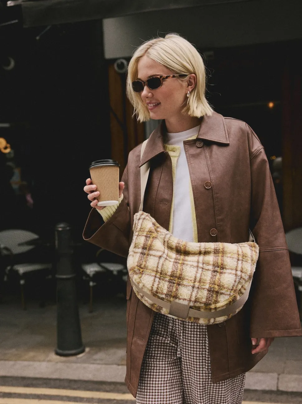 Multicolore - Sac à bandoulière à carreaux Borg Sling