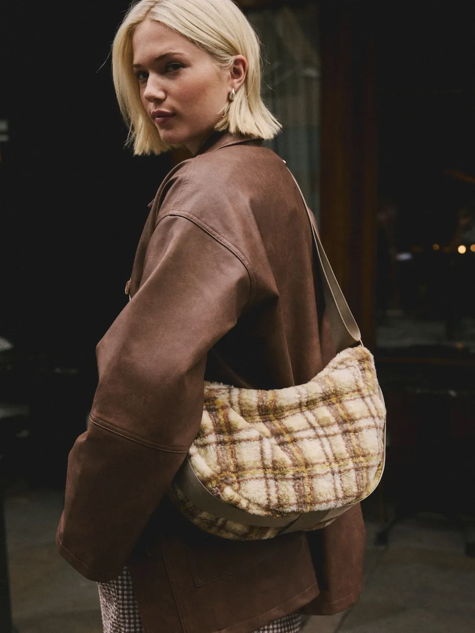 Multicolore - Sac à bandoulière à carreaux Borg Sling