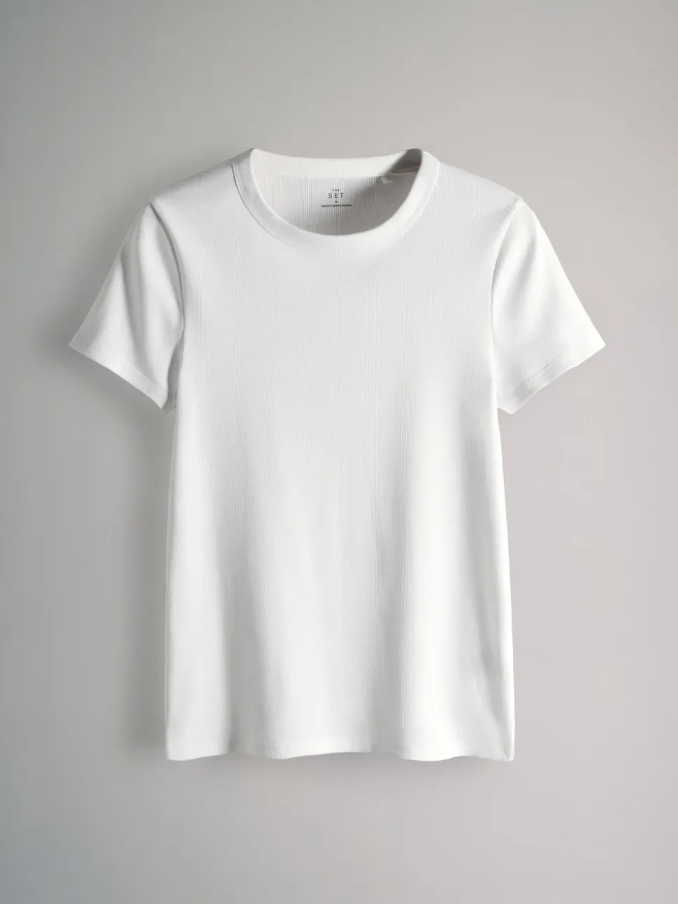 Multicolore - The Set lot de 5 t-shirts côtelés à manches courtes