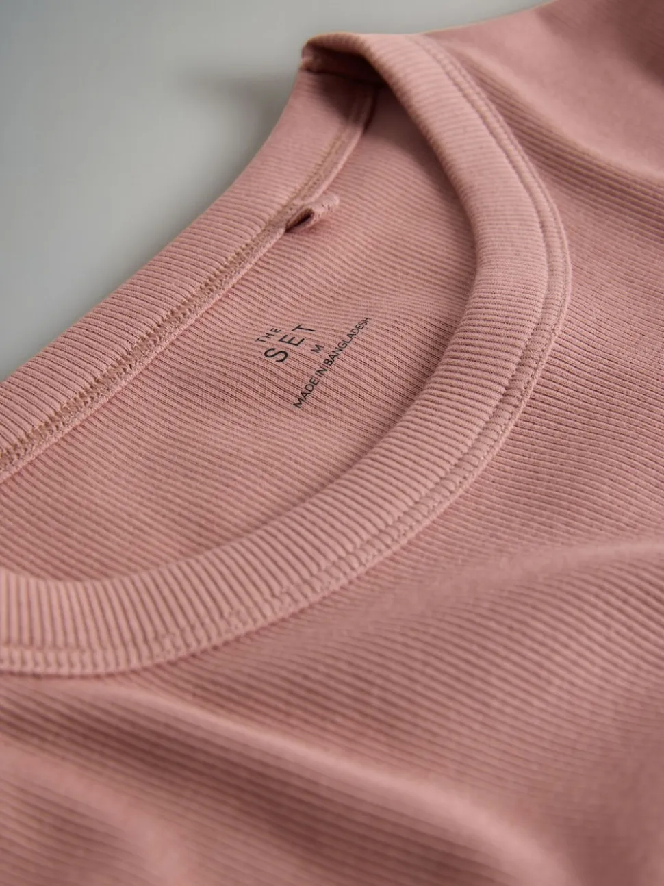 Multicolore - The Set lot de 5 t-shirts côtelés à manches courtes