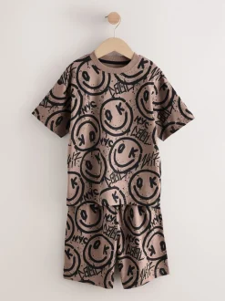 Multicolore motif graffiti - 100Pyjama court en coton % 3 Lot (4-16ans)