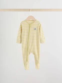 Multicolore motif transport - Combinaisons de nuit à fermeture éclair pour bébés 3 Pack (0mths-2yrs)