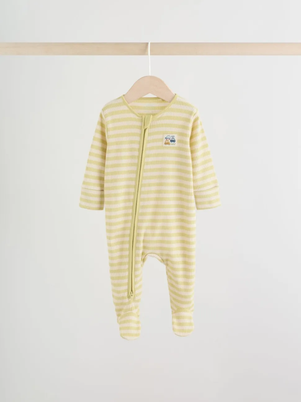 Multicolore motif transport - Combinaisons de nuit à fermeture éclair pour bébés 3 Pack (0mths-2yrs)