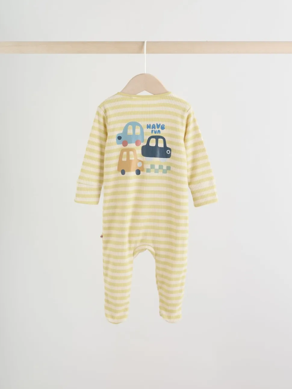 Multicolore motif transport - Combinaisons de nuit à fermeture éclair pour bébés 3 Pack (0mths-2yrs)