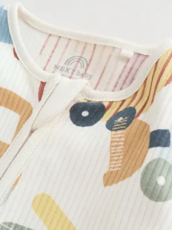 Multicolore motif transport - Combinaisons de nuit à fermeture éclair pour bébés 3 Pack (0mths-2yrs)