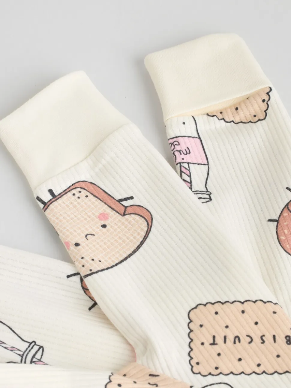 Multicolore Nourriture Personnage - Combinaisons de nuit à fermeture éclair pour bébés 3 Pack (0mths-3yrs)