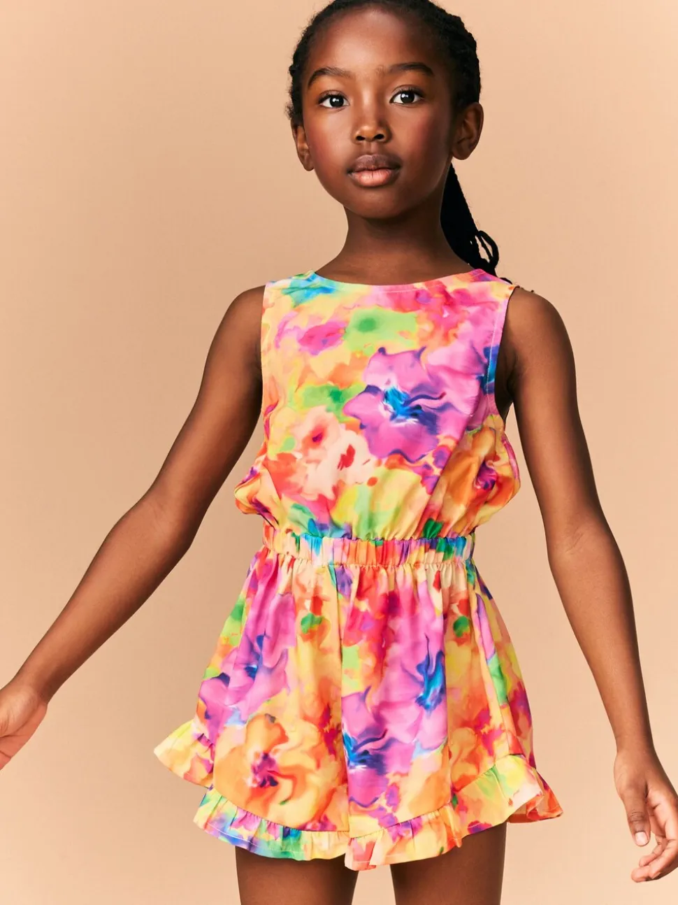 Multicolore tie-dye - Combinaison Noeud Detail (3-16ans)