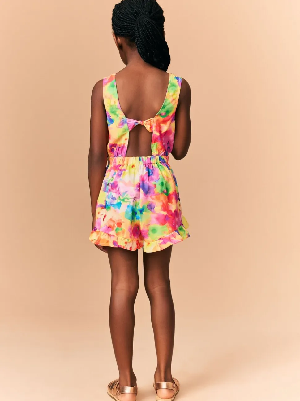 Multicolore tie-dye - Combinaison Noeud Detail (3-16ans)