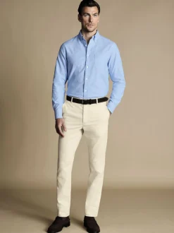 Naturel Crème - Pantalon chino Charles Tyrwhitt Classic Fit Ultimate sans fer
