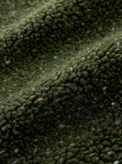 Nep vert kaki - Polaire zippée en entonnoir en peau de mouton