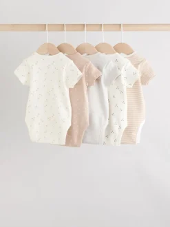 neutre - 100% coton manches courtes Bébé Body 5 Lot