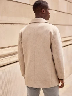 neutre - Ajustement régulier - Caban N.premium doux au toucher en laine