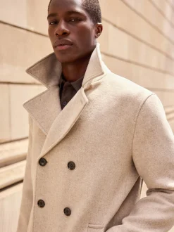 neutre - Ajustement régulier - Caban N.premium doux au toucher en laine