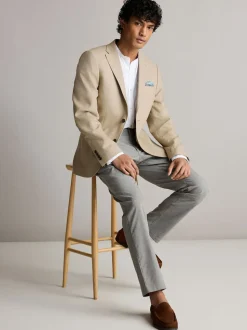 neutre - Ajustement régulier - Blazer Linen Blend