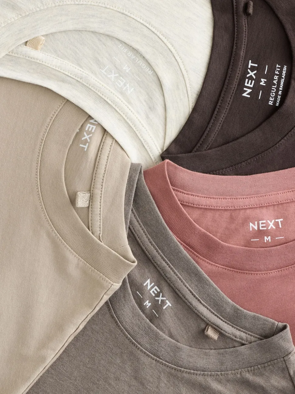 neutre - Ajustement régulier - T-shirt à coupe classique à manches longues en coton 100 %, lot de 5