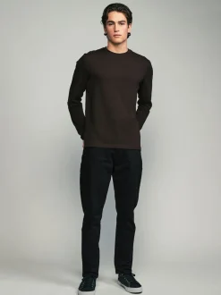 neutre - Ajustement régulier - T-shirt à coupe classique à manches longues en coton 100 %, lot de 5