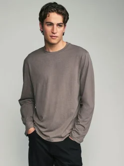 neutre - Ajustement régulier - T-shirt à coupe classique à manches longues en coton 100 %, lot de 5