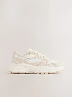 neutre - Baskets à lacets épaisses