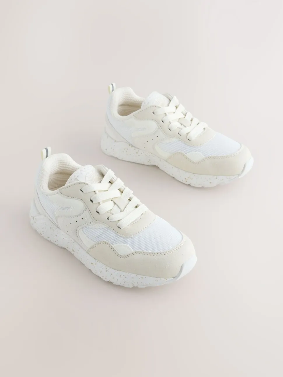 neutre - Baskets color block à lacets