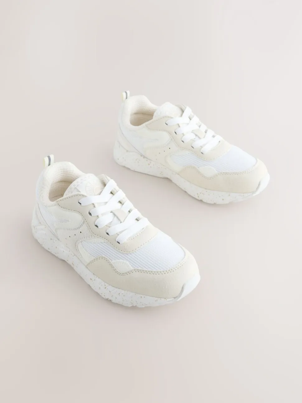 neutre - Baskets color block à lacets