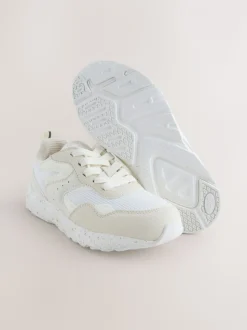 neutre - Baskets color block à lacets