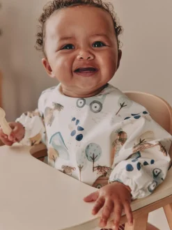 neutre - Bavoir à manches de sevrage et d’alimentation