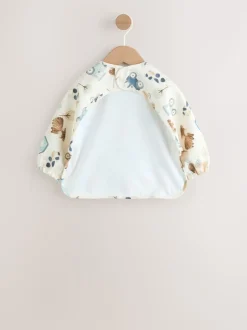 neutre - Bavoir à manches de sevrage et d’alimentation