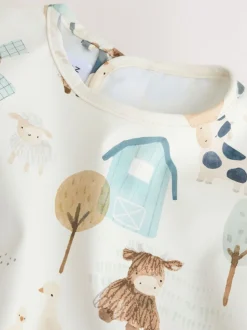 neutre - Bavoir à manches de sevrage et d’alimentation