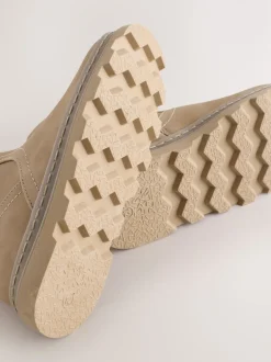 neutre - Bottes à pampilles doublées de fausse fourrure