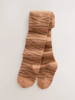 neutre - Collant en coton riche en imprimé zèbre