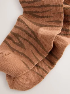 neutre - Collant en coton riche en imprimé zèbre