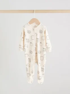 neutre - Combinaison de nuit zippée pour bébé 3 Pack (0-2ans)