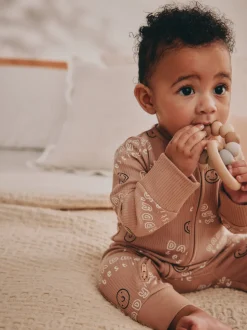 neutre - Combinaison de nuit bébé sans pieds zippée Family Two Way (0-18mois)