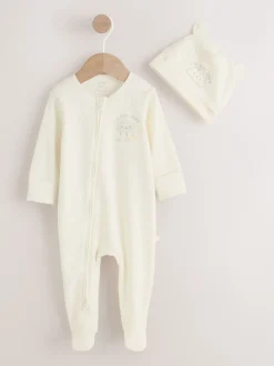 neutre - Ensemble Im New Here Combinaison de nuit et Chapeau (0-9mois)