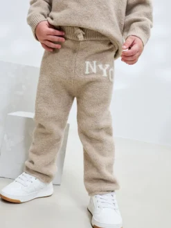 neutre - Ensemble tricoté NYC Varsity Pull et Joggers (3mths-7yrs)