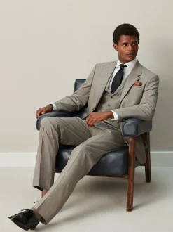 neutre - Gilet de costume à détails en tissu contrasté