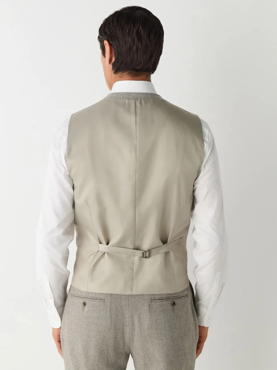 neutre - Gilet de costume Nova Fides italien coupe slim en laine Blend texturé