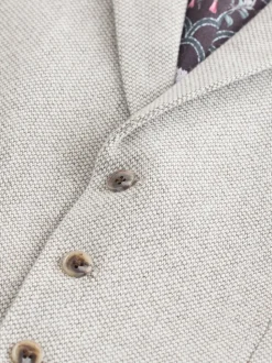 neutre - Gilet de costume Nova Fides italien coupe slim en laine Blend texturé