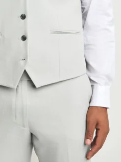 neutre - Gilet de costume texturé