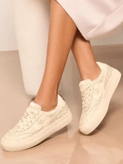 neutre - Lipsy Baskets de sport à lacets en toile épaisse