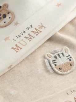 neutre - Lot de 2 chapeaux noués bébé I Love My Mummy/Daddy (0-6mois)