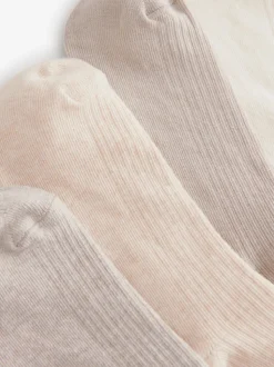 neutre - Lot de 4 paires de socquettes en maille côtelée