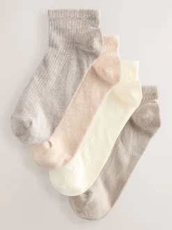 neutre - Lot de 4 paires de chaussettes de sport côtelées